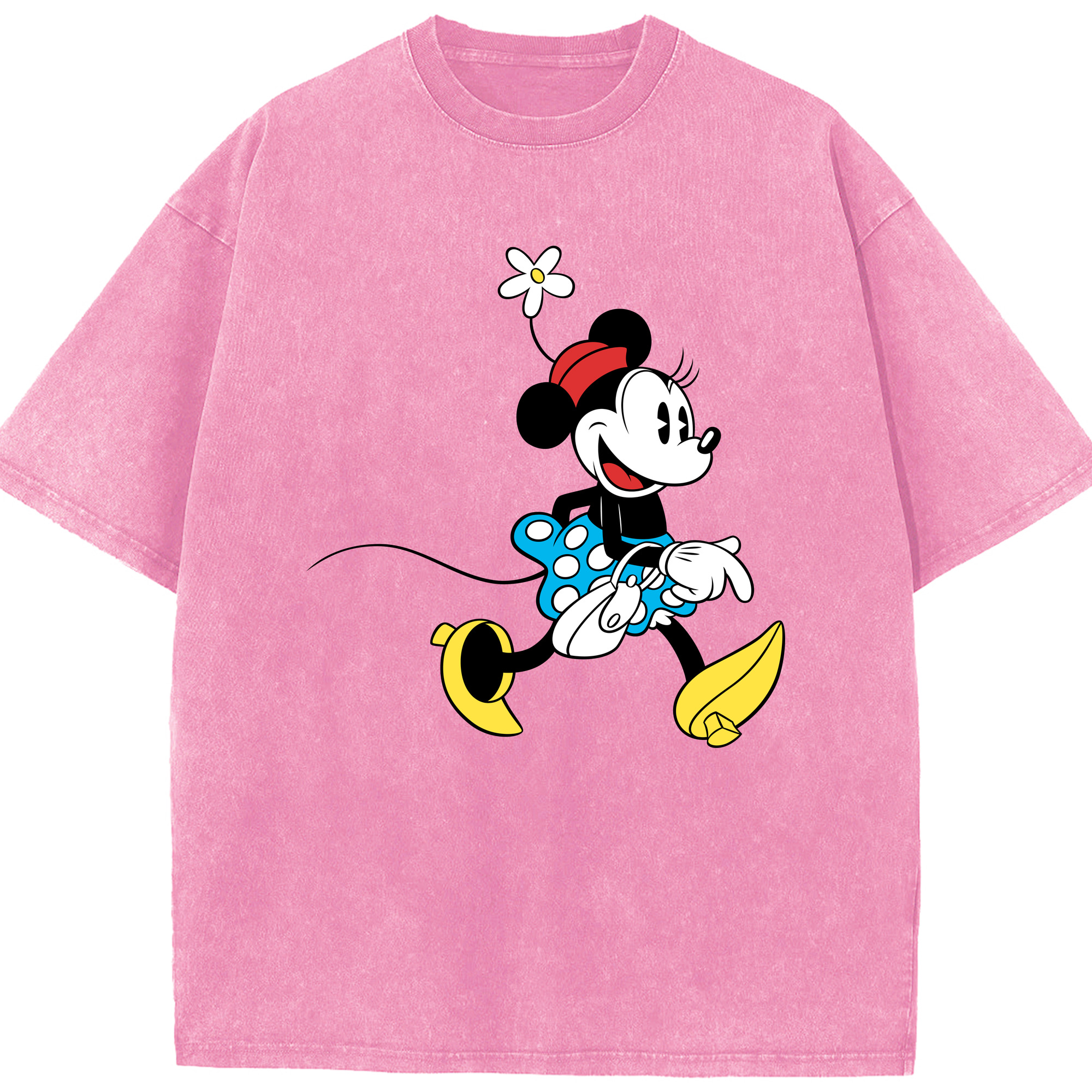 （画像用） ミッキーマウス Mickey Mouse 綿100% ヴィンテージ風 半袖Tシャツ（フロントプリント）